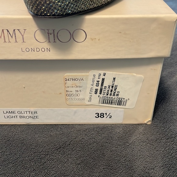 Jimmy Choo Glittering Gold Slingback Heels - Picture 2 of 2